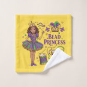 Bead Princess - Mardi Gras Badhandtuch Set (Waschlappen)