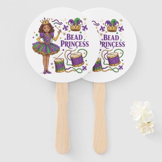 Bead Princess - Mardi Gras Fächer (Vorne und Hinten)