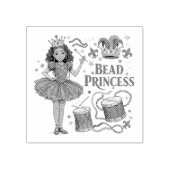 Bead Princess - Mardi Gras Gummistempel (Prägung)