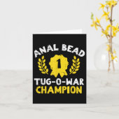 Bead Tug O War Champion Funny Sprichwort Adult Hum Karte (Gelbe Blume)