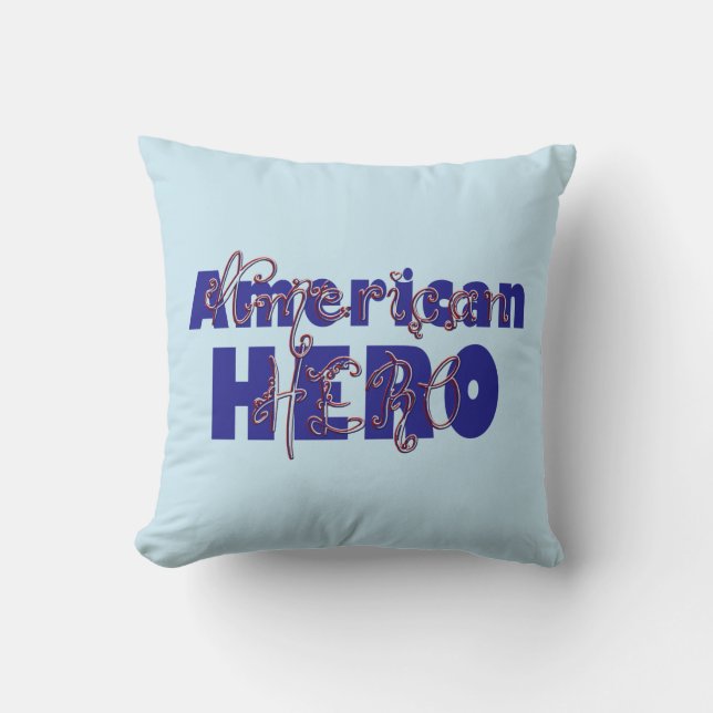 Beaded American Hero Square Kissen (Vorderseite)