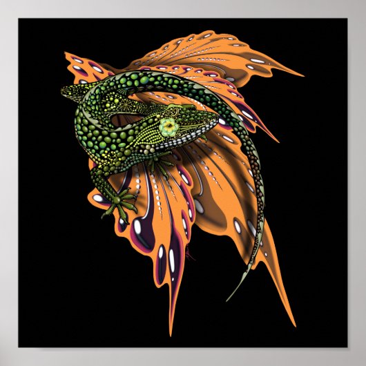 Beaded Anole Lizard Poster (Vorne)