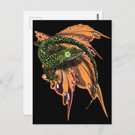 Beaded Anole Lizard Postkarte (Vorne/Hinten)