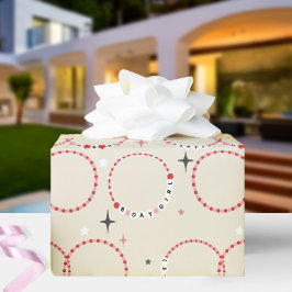 Beaded Birthday Freundschaft Bracelets Red & Pink Geschenkpapier