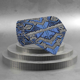 Beaded Blue der 1920er Jahre - Art Deco - Flapper Krawatte