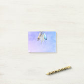 Beaded Feathers in Wasserfarben Post-it Klebezettel (Auf Schreibtisch)