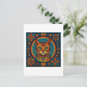Beaded Kitten Look Design Postkarte (Stehend Vorderseite)