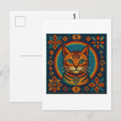 Beaded Kitten Look Design Postkarte (Vorne/Hinten)