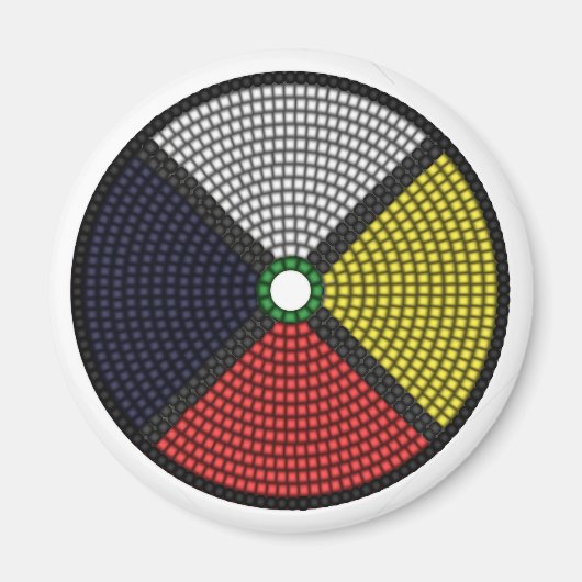 Beaded Medicine Wheel Magnet (Vorne)