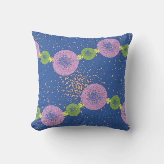 Beaded Planets Blue Cushion Kissen (Vorderseite)