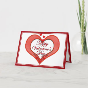 Beaded Red Heart Valentine Feiertagskarte