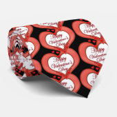 Beaded Red Heart Valentine Krawatte (Gerollt)