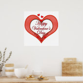 Beaded Red Heart Valentine Poster (Küche)
