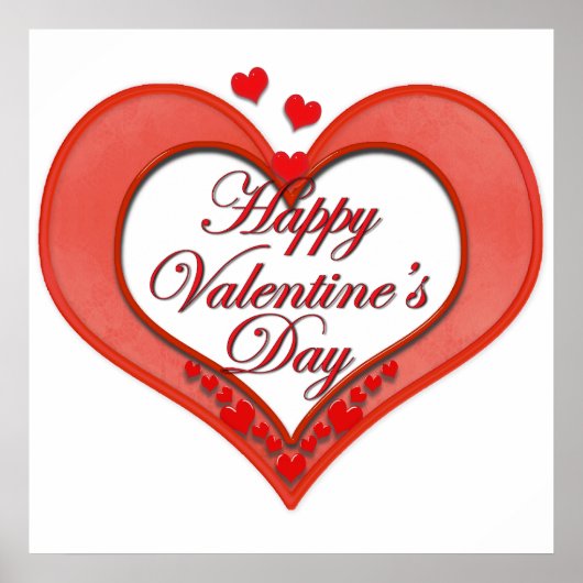 Beaded Red Heart Valentine Poster (Vorne)