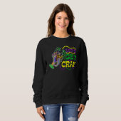 Beads Bling Let's Get Cray Dabbing Crawfish Mardi  Sweatshirt (Vorne ganz)