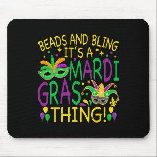 Beads Bling Mardi Gras Thing Carnival Party Männer Mousepad