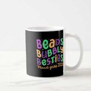 Beads Bubbly Besties Mardi Gras 2025 Karneval Teil Kaffeetasse