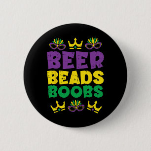 Beads Funny Louisiana Nola Mardi Gras Männer Typ I Button