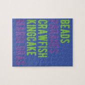 Beads Parades Crawfish Kingcake Mardi Gras Puzzle (Horizontal)