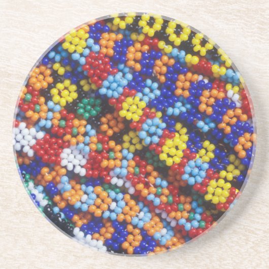 Beadwork, Melmoth, Kwazulu-Natal, Südafrika Sandstein Untersetzer (Vorne)