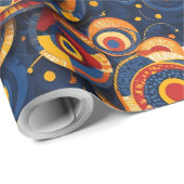 Beadwork Tribal Ankara Dots Afrikanische amerikani Geschenkpapier (Rolleneckpunkt)