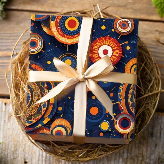 Beadwork Tribal Ankara Dots Afrikanische amerikani Geschenkpapier