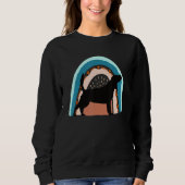 Beagel Dog With Patterned Rainbow Sweatshirt (Vorderseite)