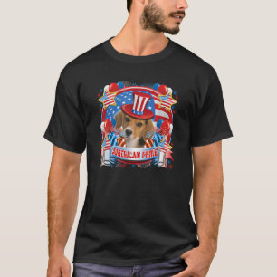 Beagle 4. Juli Hunde Patriotische Flagge USA T-Shirt