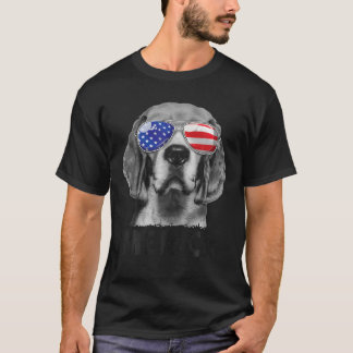 Beagle 4. Juli Merica Sonnenbrille Männer USA Amer T-Shirt