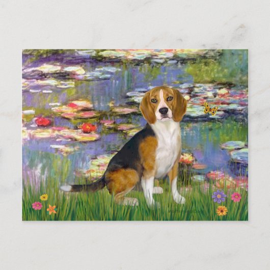 Beagle 7 - Lilien 2 Postkarte (Vorderseite)