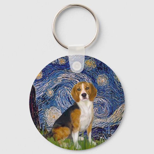 Beagle 7 - Sternennacht Schlüsselanhänger (Vorderseite)