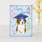 Beagle-Absolvent Karte (Gelbe Blume)