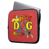 Beagle Agility Geschenke Laptopschutzhülle (Vorderseite Links)