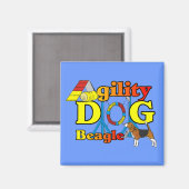 Beagle Agility Geschenke Magnet (Vorderseite/Rückseite)