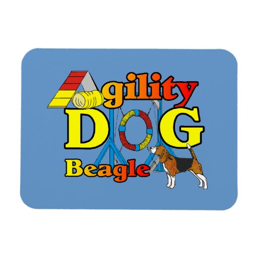 Beagle Agility Geschenke Magnet (Horizontal)