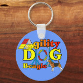 Beagle Agility Geschenke Schlüsselanhänger (Vorderseite)