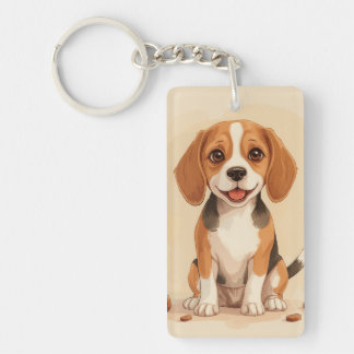 Beagle Akrylkekkette Schlüsselanhänger