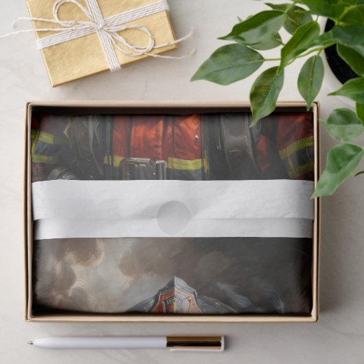 Beagle als Feuerwehrmann - Gewebepapier Seidenpapier (Geschenk)