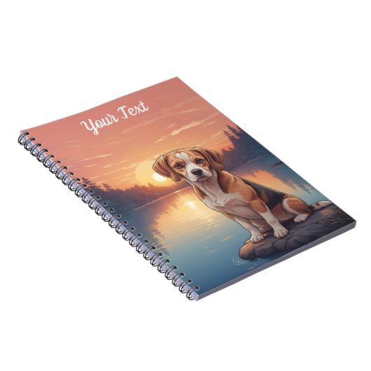Beagle am See Notizblock (Rechte Seite)