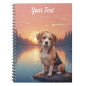 Beagle am See Notizblock (Vorderseite)