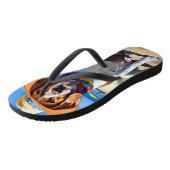 Beagle am Strand, Sommergeschenk für Hundefreunde Badesandalen (Schrägansicht)