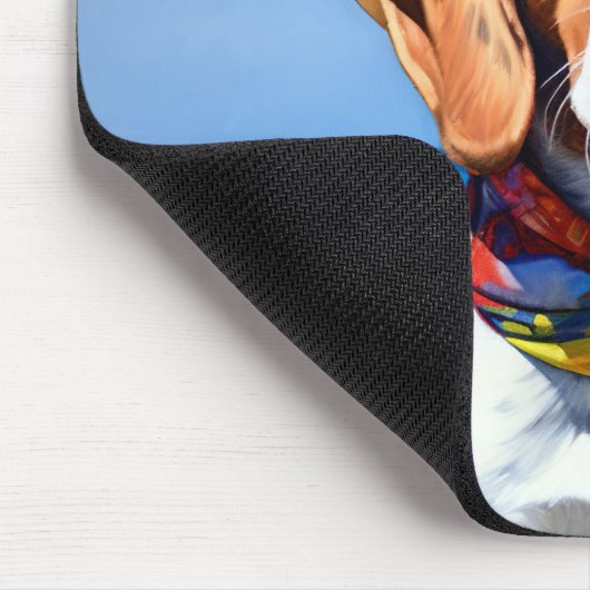 Beagle am Strand, Sommergeschenk für Hundefreunde Mousepad (Ecke)