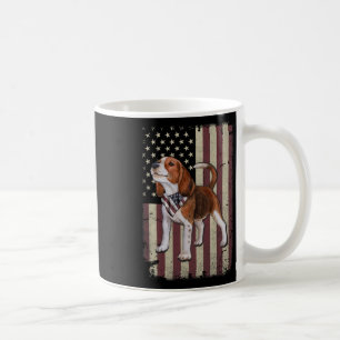 Beagle American Flag Bandana Patriotic 4. Juli Kaffeetasse