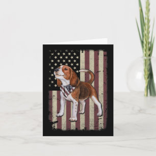 Beagle American Flag Bandana Patriotic 4. Juli Karte