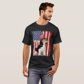 Beagle American USA Flag Patriotic 4. Juli T-Shirt (Vorne ganz)