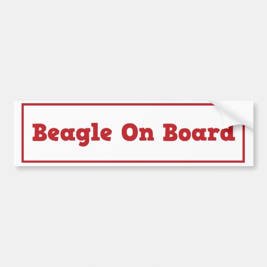 Beagle an Bord des Autoaufklebers Autoaufkleber (Vorne)