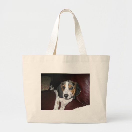 Beagle an einem Sonntag Jumbo Stoffbeutel (Vorne)