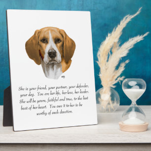 Beagle-Andenken Fotoplatte