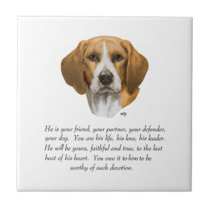 Beagle-Andenken MÄNNLICH Fliese