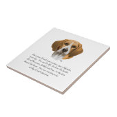 Beagle-Andenken MÄNNLICH Fliese (Seite)